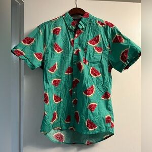 Five Points Industries Watermelon Button Up Party Shirt Size M